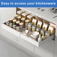 thumbnail image 4 of HomeLife Storage Drawer with Smooth Self Adhesive Rail No Drilling Expandable Removable Cabinet Organizer Heavy Duty Load Capacity Easy Pull Out Storage Rack for Seasoning Spice Small Stuffs, 4 of 13