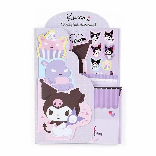 Bloc de notas de Sanrio de dibujos animados Bloc de notas adhesivas Kawaii útiles escolares en blanco divertidos Hugtrwg Para estrenar