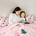 thumbnail image 4 of Feelyou Cartoon Xmas Tree Twin Bedding Sets 7-Piece for Teen, Winter Snowflake Bedding Comforter Set, Merry Christmas Theme Reversible Sheet Sets, Super Cozy Room Decor, 4 of 7
