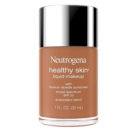 Neutrogena Healthy Skin Liquid Foundation Makeup, Cool Bronze 440C, SPF 20 Sunscreen, 1 fl. oz