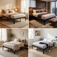 thumbnail image 5 of Apextella 14 in Queen Metal Platform Bed Frame, Round Corners, No Box Spring Needed, Underbed Storage, Black, 5 of 9