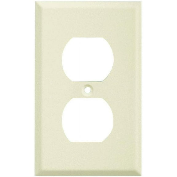 Jackson Deerfield 8IK108 Pro-Plate Steel Duplex Outlet Wall Plate, Ivory Wrinkle Finish