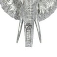 thumbnail image 5 of DecMode Silver Polystone Metallic Elephant Wall Decor with Tusks, 5 of 14