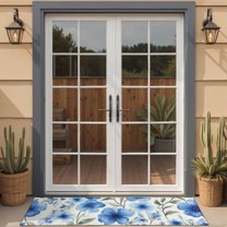 Pioneer Flower Floral Print Pattern Door Rugs,Washable Non Slip Door Mats Indoor,Decorative Door Mats,Entry Mat Indoor for Entrance,Bedroom,Kitchen,Bathroom,16"x47"