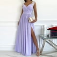 thumbnail image 1 of WILLBEST Robe Taille Basse Femmes Été Solide Dentelle Col en V Robes Décontractées, 1 of 4