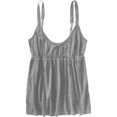 thumbnail image 1 of Aeropostale Womens Solid Front Bow Lacy S Cami Tank Top, gris, grande Aeropostale Cami, 1 of 1