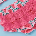 thumbnail image 5 of oqasdz Swimsuit for Girls Toddler Baby Halter Neck Bathing Suit Tankni Sets with Sun Cap Swimwear 3 Piece Outfit Summer Vacation, 5 of 6