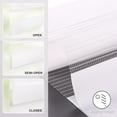 thumbnail image 4 of LazBlinds No Tools No Drill Cordless Polyester Dual Layer Zebra Roller Blinds, Light Filtering Sheer Shades Horizontal Window Blinds for Windows Size 35'' W x 72'' H, White, 4 of 6
