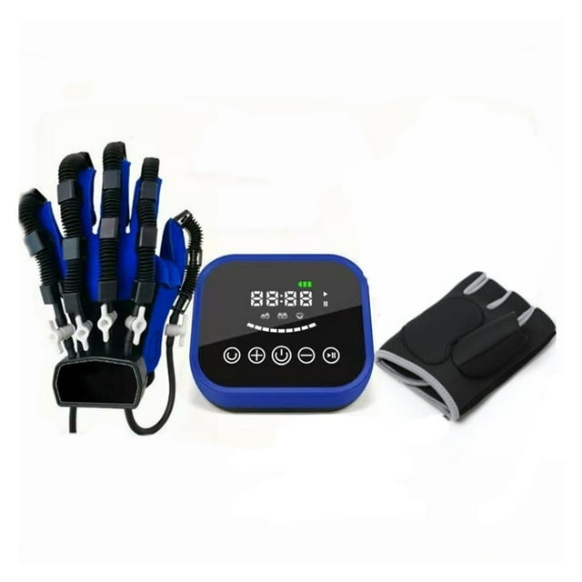 Gants Robot de Rééducation Sans Fil avec Miroir, Équipement d'Entraînement à l'Infarcissement Cérébral, Exercice des Doigts, Pratique et Portable