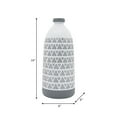 thumbnail image 5 of Bottle Aztec Vase for Living Room Decor - Ceramic Stoneware Flower Vase with Boho Pattern for Home, Bedroom, Table, or Office Decor - Accent Display for Kitchen Counter and Mantel - 18", Gray, 5 of 10