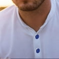 thumbnail image 3 of 2Pcs Cufflinks for Men Formal Shirts Decor Clothes Decoration Covers Blue, 3 of 8