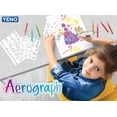 thumbnail image 6 of Lexibook Yeno Aerograph, magic electronic spray, 132 stencils, 12 colored pens, rechargeable battery, green / white, CR800, 6 of 11