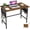 Rustic Walnut, variant on Folding Desk 40" Foldable Desk with Removable Pegboards | Easy Assembly Office Desk for Small Spaces, Study, and Apartment Living, Oak