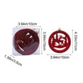 thumbnail image 3 of Beautynvta Christmas Tree Ornaments, Velvet Hollow Round Forest Deer Hanging Ornaments, 3.9'' Christmas Hanging Decor, Christmas Decorations, Xmas Gifts, Red, 3 of 7