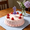 thumbnail image 6 of Dvumao Purple Glitter Number Birthday Candle, 3 Inch Number Cake Topper for Party and Celebration, 6 of 6