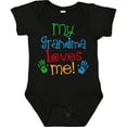 thumbnail image 3 of Inktastic My Grandma Loves Me Boys or Girls Baby Bodysuit, 3 of 5
