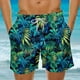 thumbnail image 2 of Pantalones Cortos Casuales de Impresión Hawaiana para Hombres Pantalones Cortos de Natación de Playa, Poliéster de Secado Rápido con Forro de Malla, 2 of 9