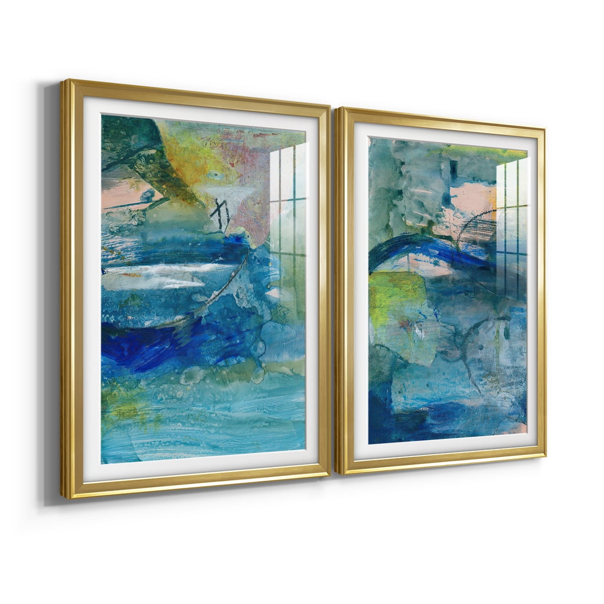 Wexford Home Spring Winds VII Premium Framed Print, 30.5" x 42.5" - Ready to Hang, Gold (Set of 2)