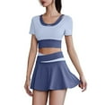 thumbnail image 5 of WRKEKC Two Piece Sets for Women Anti Exposure Sports Skirt Set Yoga Training Fitness Set for Workout and Exercise, 5 of 6