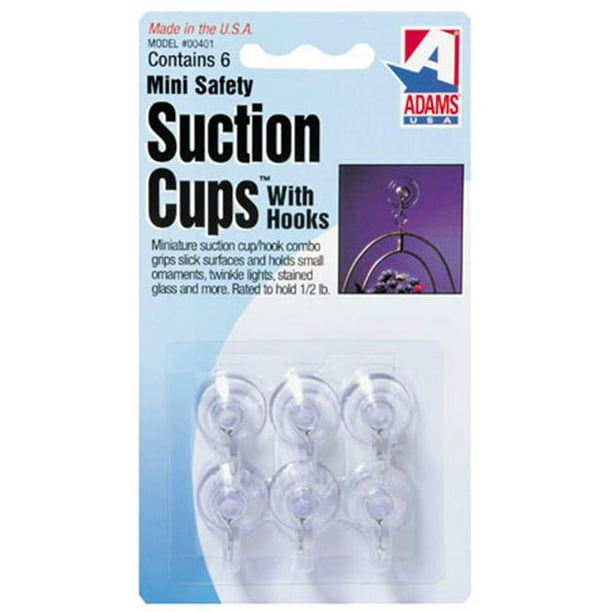 Adams Manufacturing 7000 75 3040 Mini Suction Cup Hook 3 4 Inch 6
