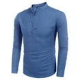 thumbnail image 3 of COOFANDY Men's Cotton Linen Henley T-Shirts Long Sleeve Hippie Casual Beach T-Shirts, 3 of 7