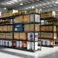 thumbnail image 6 of JHYKFG 39" W 5-Tier Garage Storage Shelves, Heavy Duty Garage Shelving with Adjustable Shelves, Metal Shelving Unit for Garage, Warehouse, Pantry, Black, 39.4" W x 18" D x 72" H, 6 of 8