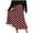 Wine, variant on Paiwinds Women's Fashion Polka Dot Printed Side Zipper Midi Skirt with Adjustable Waist, Soft Breathable Lightweight Polyester for Spring Summer Casual Daily Wear