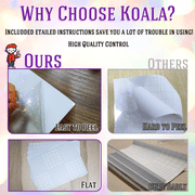 Koala Holographic Transparent Self-Adhesive Laminting Sheets A4, 60 Count, Self Seal Laminate Sheets