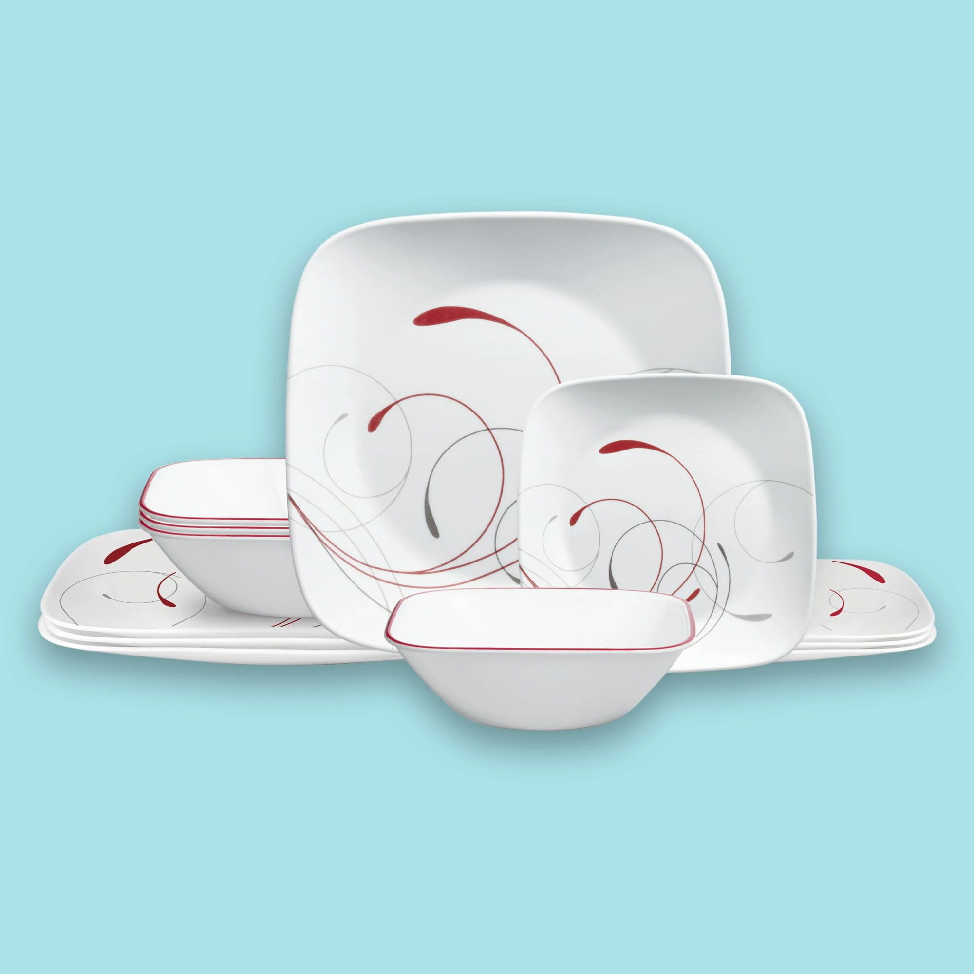 Corelle Splendor Square 12pc Dinnerware Set, Service for 4 Walmart