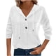 thumbnail image 2 of Chaquetas y abrigos casuales con capucha de manga larga para mujer, color liso, con botones y capucha, holgados, de Rowan, 2 of 8