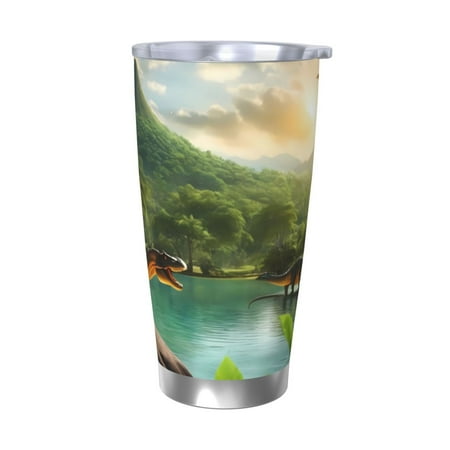 

Coaee Lake Forest Dinosaur for 20oz Insulated Kettle Water Bottle For Running Hiking Cycling Climbing Men S Woman Insulated Water Bottle-Without Straw