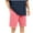 Watermelon Red, variant on fatyb Men's Shorts Cotton Drawstring Elastic Waist Casual Shorts Solid Color Comfortable Summer Shorts
