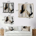 thumbnail image 4 of Designart "Minimalism in Gold III" Abstract Framed Wall Art Set Of 2 - Black Geometric Gallery Wall Frame Set For Home Decor, 4 of 7