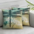 thumbnail image 3 of JRXY 2pcs Pillow Covers Dragonfly Silhouette Teal Water Pattern Soft Brushed Microfiber Pillowcases with Hidden Zipper Closure Bed Pillow Shams for Bedroom Sofa Car 12x12in, 3 of 7