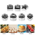 thumbnail image 2 of Kripyery 5Pcs Stainless Steel Cookie Cutters with Handle Assorted Size Square Round Star Flower Love Heart Press Biscuit Cutting Mold Kitchen Baking Tools, 2 of 7