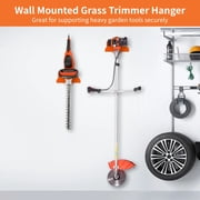 2 Pack Heavy Duty Grass Trimmer Wall Rack – Garage Weed Eater Hanger & Hedge Trimmer Mount, Wall-Mounted Garden Tool Organizer, Rust Resistant, Space-Saving Storage for Shed or Workshop