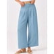 thumbnail image 2 of Pantalones Palazzo ANRABESS para mujer, pierna ancha, cintura alta, azul cielo, 2 of 6