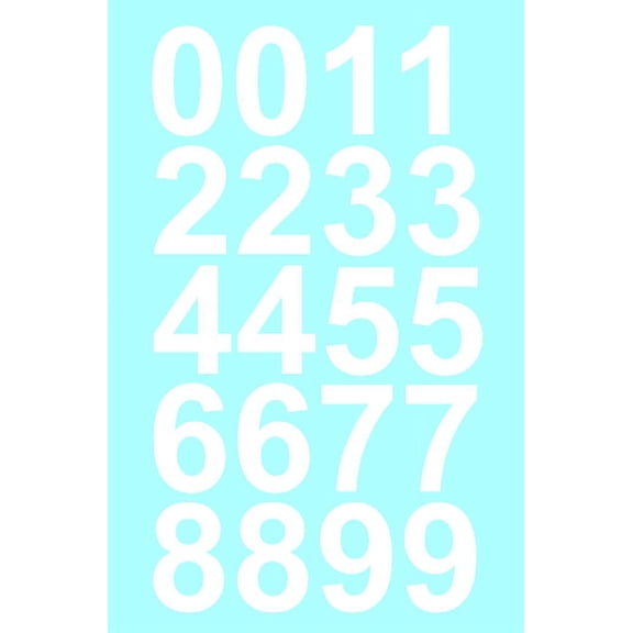 1.5" Inch Premium Mailbox Number Vinyl Decal Sticker Sheet (White) | Waterproof and Fade-Resistant | Easy to Install Adhesive Vinyl Digits | Home, Apartment, Condo or Business by CustomDecal US