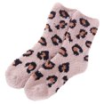 thumbnail image 2 of Sonducket Amart mujeres hombres Otoño Invierno lindo punto estampado Coral polar calcetines cálido medio tubo dormir calcetín Medias Color de piel Sonducket AP000974-04, 2 of 6