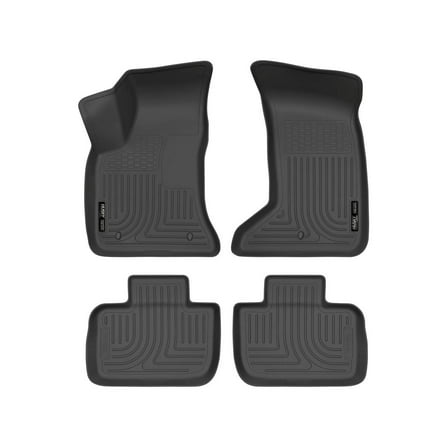 Husky Liners 98081 Weatherbeater Floor Mats Fit 2011-2023 Chrysler 300 AWD, Dodge Charger AWD - Front/2nd Seat - Black