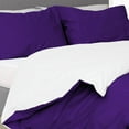 thumbnail image 3 of SGI Bedding 3 Piece Reversible Cotton Duvet Cover Purple Solid 600TC Oversized King, 3 of 8
