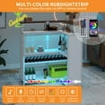 thumbnail image 2 of Craftian 5-Tier Home Bar Unit with Wine Rack and Footrest, Wine Bar Cabinet with LED Lights, White, 2 of 10