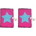 thumbnail image 1 of HLONK 2 Pieces Glitter Notebooks Students Stationery Sequin Gift Diary, 1 of 8
