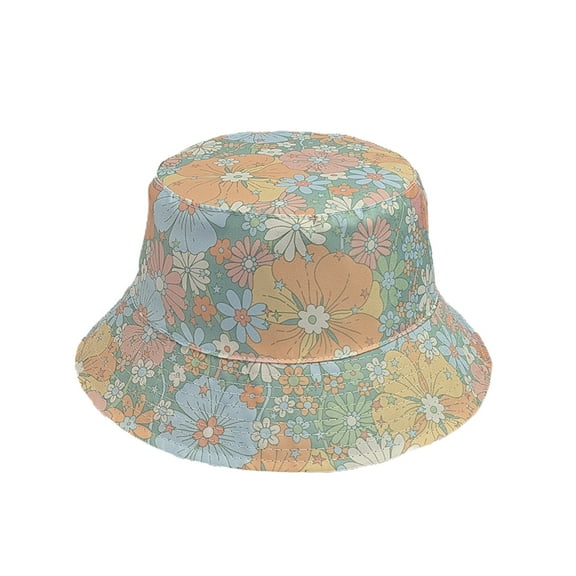 Fisherman Hat Double-Sided Outdoor Windproof Sun Hat Fashion Bucket Hat for Women and Men Beach Travel