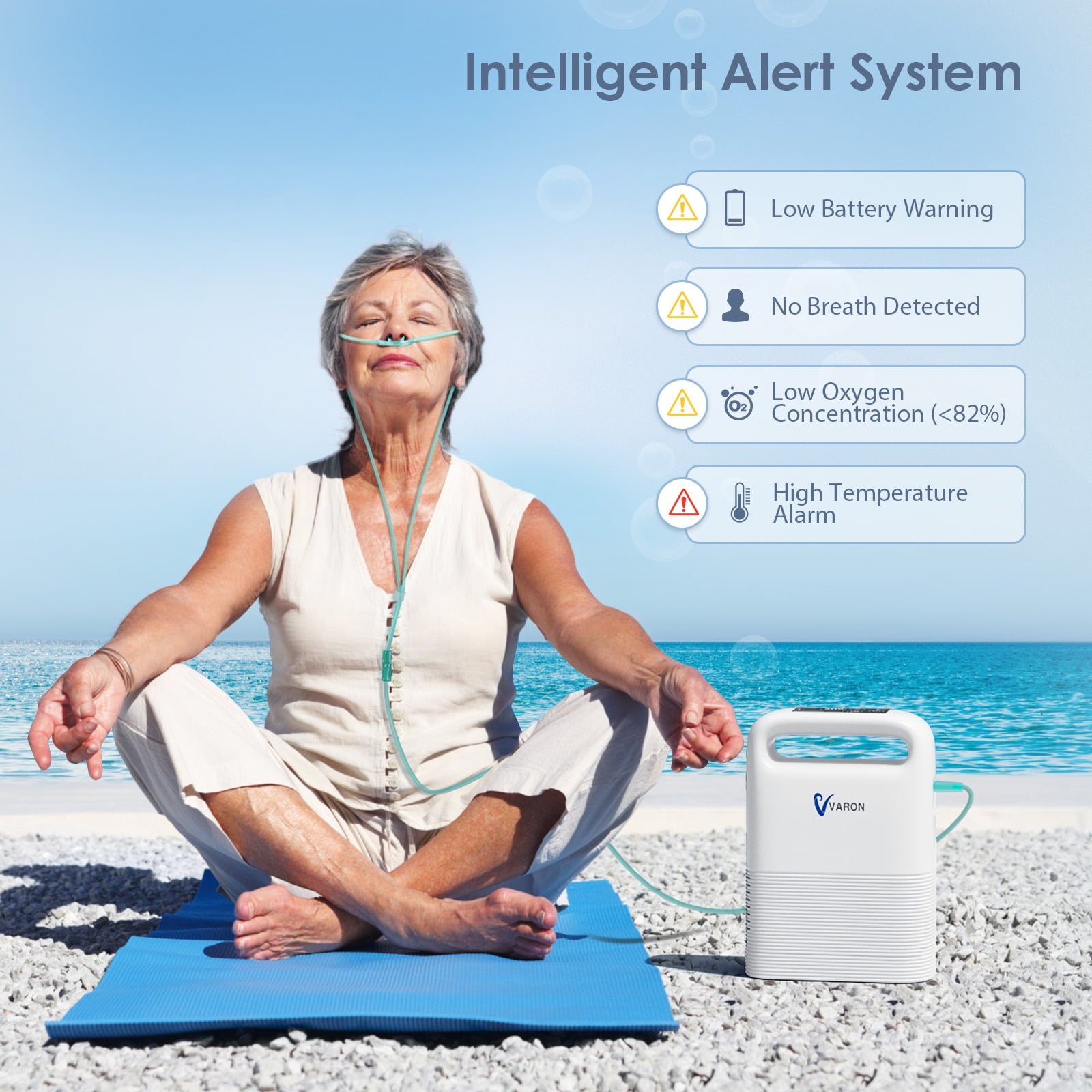 Portable 1-5L Adjustable Generator- oxyegen-Tube Quiet(All-Age Use) Concentrator De Oxigeno 1-5L Stable for Home Use(4.8lbs) V24
