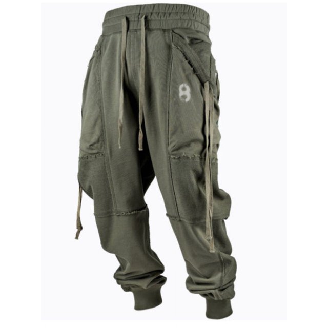 Pantalones largos Retro Y2k para hombre, sudaderas con capucha con cordón, pantalones de chándal Harajuku con estampado de patrón 3D, ropa deportiva informal de Hip Hop con bolsillo, otoño