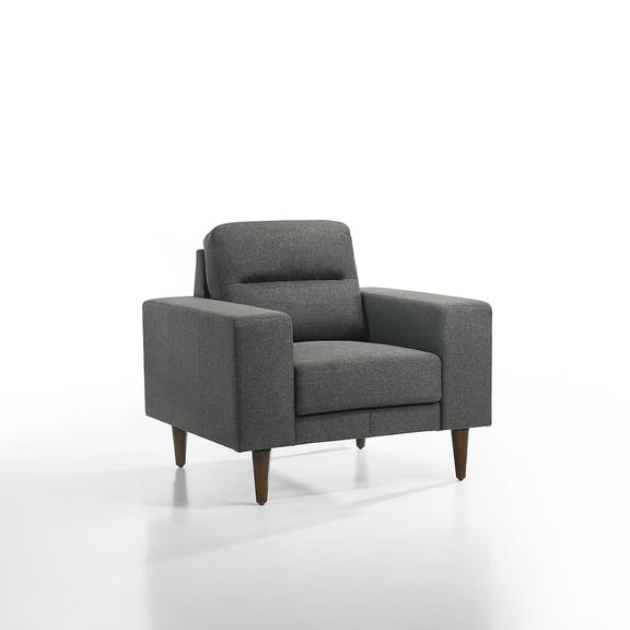 New Classic Furniture Vale Polyester Fabric Upholstered Arm Chair in Gray