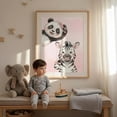Affixzi Panda Zebra Print, Brushing Teeth Art, Hygiene Routine Decor ...