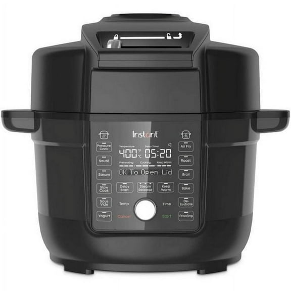 Instant Pot 6.5Qt Duo Crisp with Ultimate Lid, 13-in-1 Multi-Cooker and Air Fryer Combo, Pressure Cook, Slow Cook, Air Fry, and more, Black