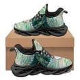 thumbnail image 1 of Zapatillas deportivas con estampado de libélula verde degradado para mujer y hombre, de otoño e invierno, antideslizantes, de punta redonda, informales, planas y resistentes a la suciedad., 1 of 6
